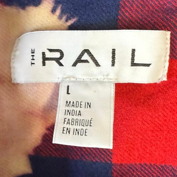 The RAIL bleach plaid shirt thick long sleeve as seen on Blackish red blue men L - Picture 3 of 5